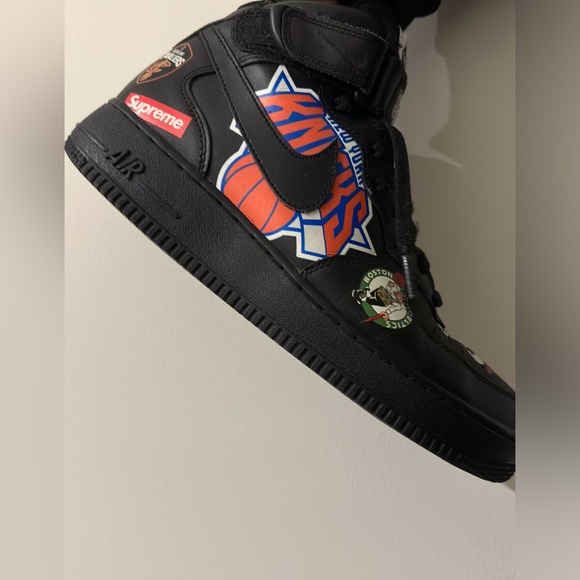 2018 Supreme NBA Black Nike Air Force 1 Mid '07 SS18 - Picture 6 of 10